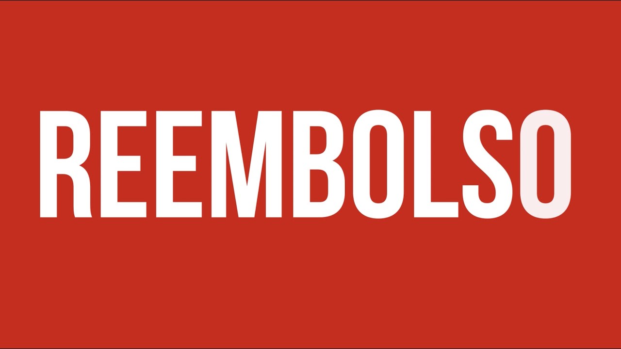 Banner rojo con la palabra REEMBOLSO en blanco y tipografÃ­a alta 3z2yMd5FKTk