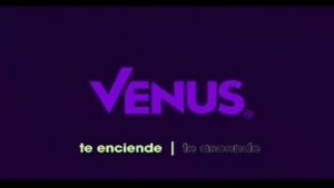 Logotipo violeta de VENUS con el lema te enciende, diseñado para canales privados