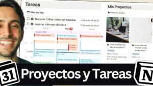 Interfaz con calendario, lista de tareas y tarjetas de proyectos para gestion tareas