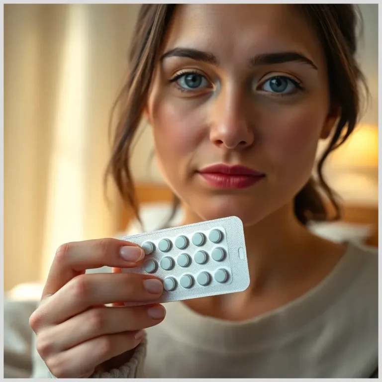 Mujer sosteniendo un blÃ­ster de pastillas como ejemplo de CÃ³mo planificar con pastillas anticonceptivas